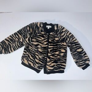 NWOT Gymboree Animal Print Faux Fur Bomber Jacket Toddler 3T New No Tags